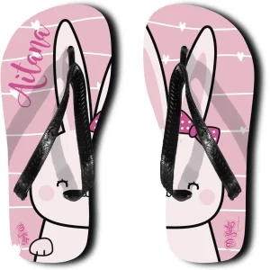 Sandalias Personalizadas Conejo Rosa