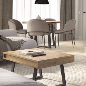 Mesa centro elevable patas metálicas Parma
